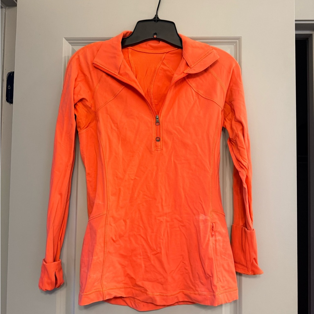Women's coral Quarter-Zip Top